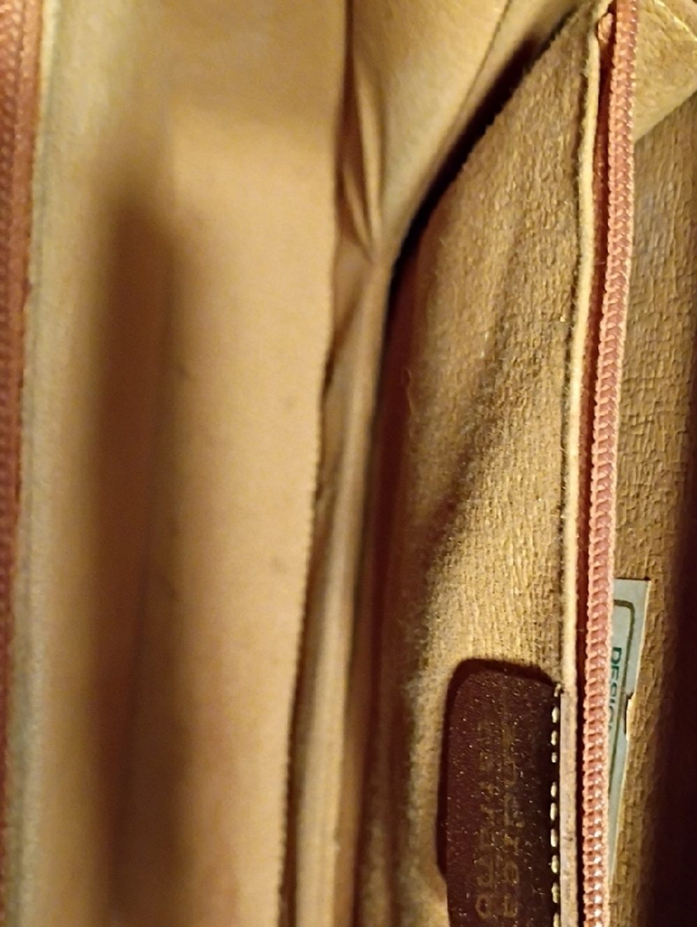 Croc-Embossed Two-Tone Brown Top-Handle Satchel - Picture 9 of 13